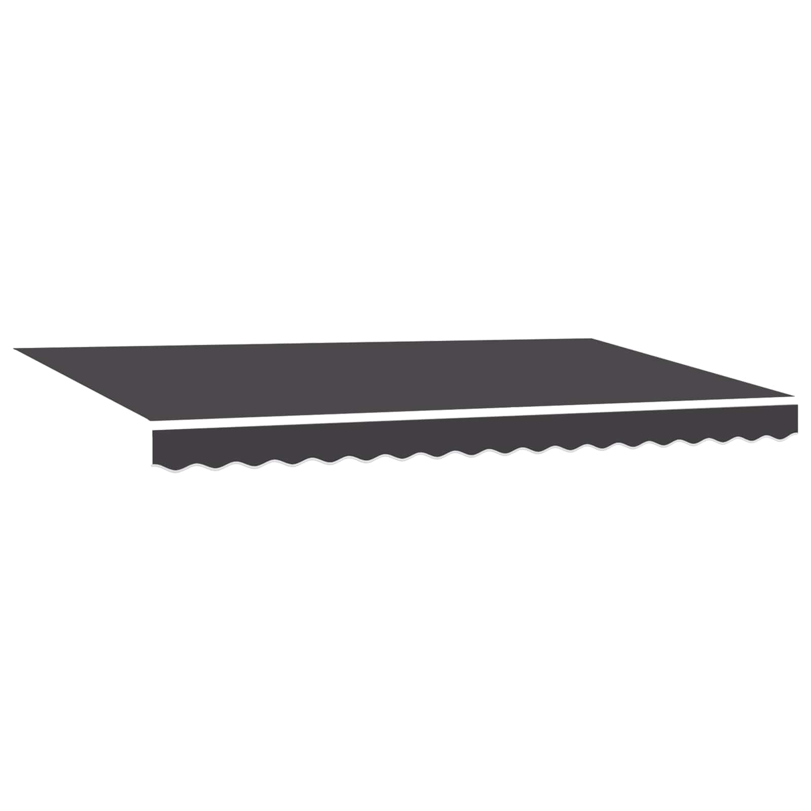 Skrovita tenda Antracit 400 x 200 cm tkanina