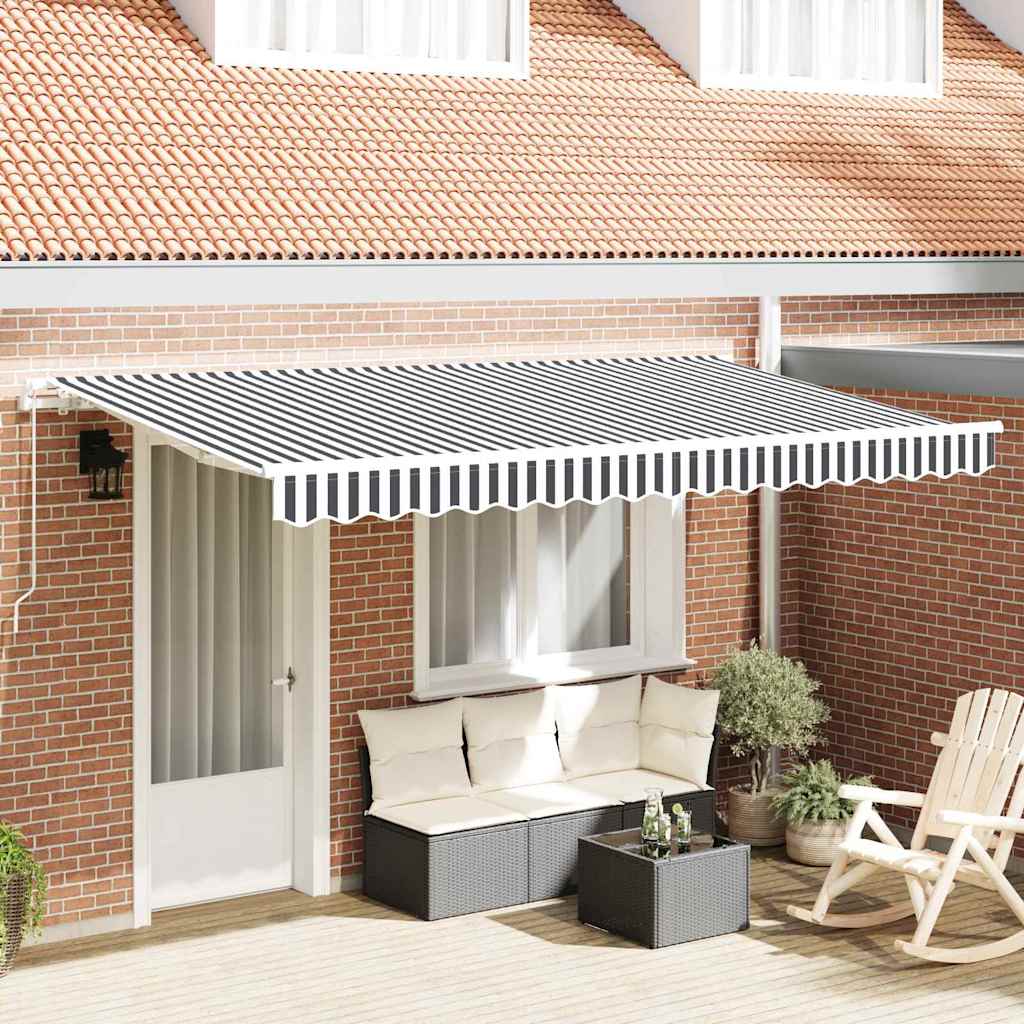 Skrovita tenda Antracit 400 x 200 cm tkanina