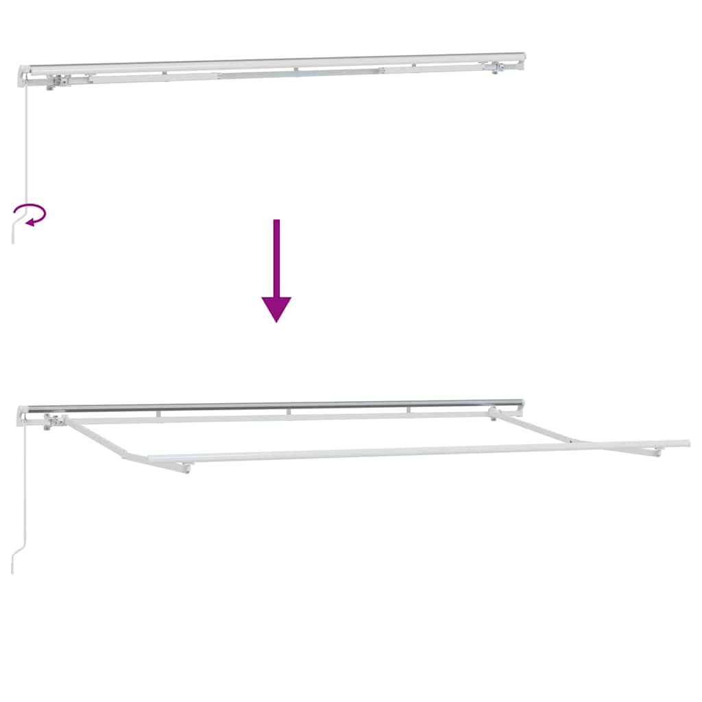 Skrovita tenda Antracit 400 x 200 cm tkanina