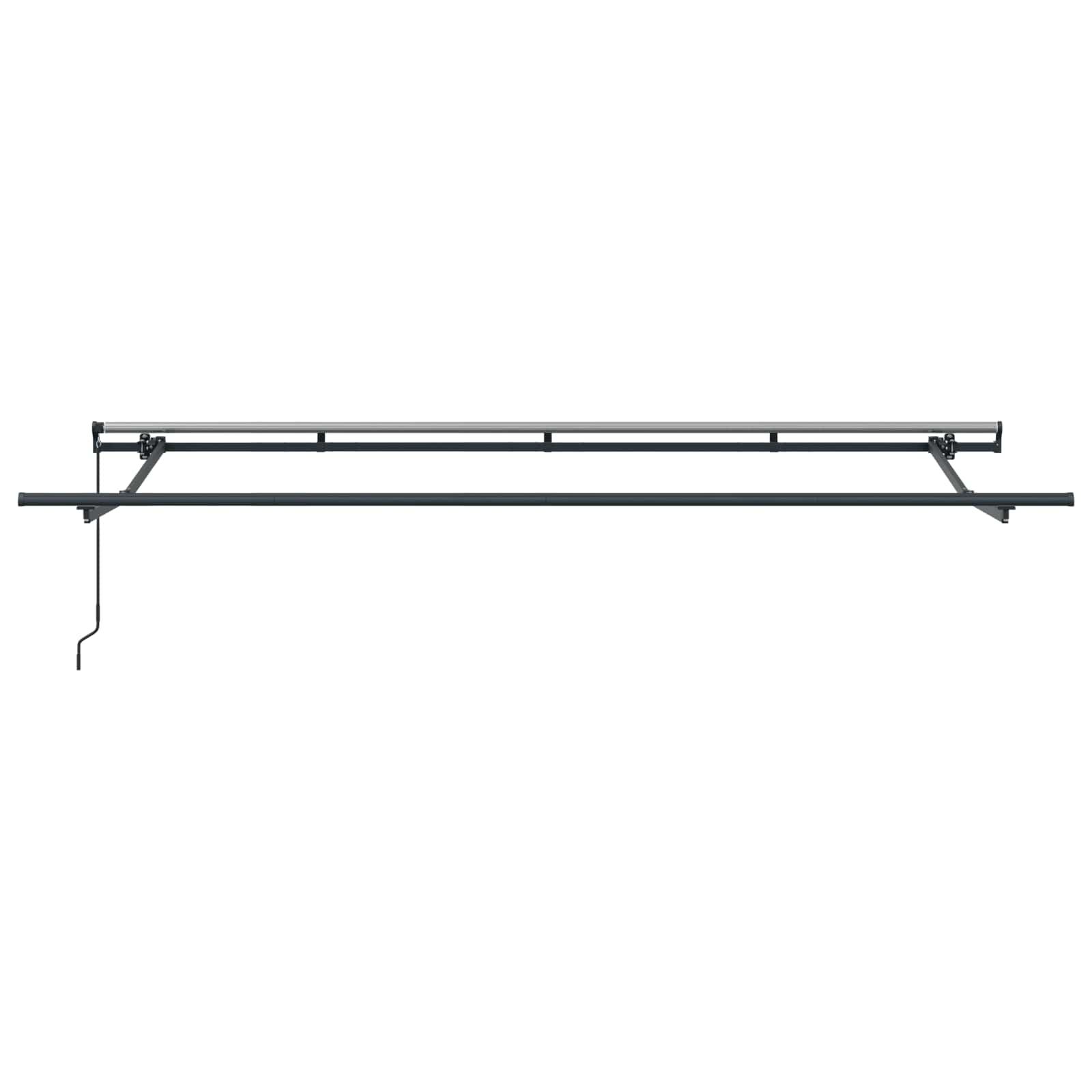 Skrovita tenda Antracit 400 x 200 cm tkanina