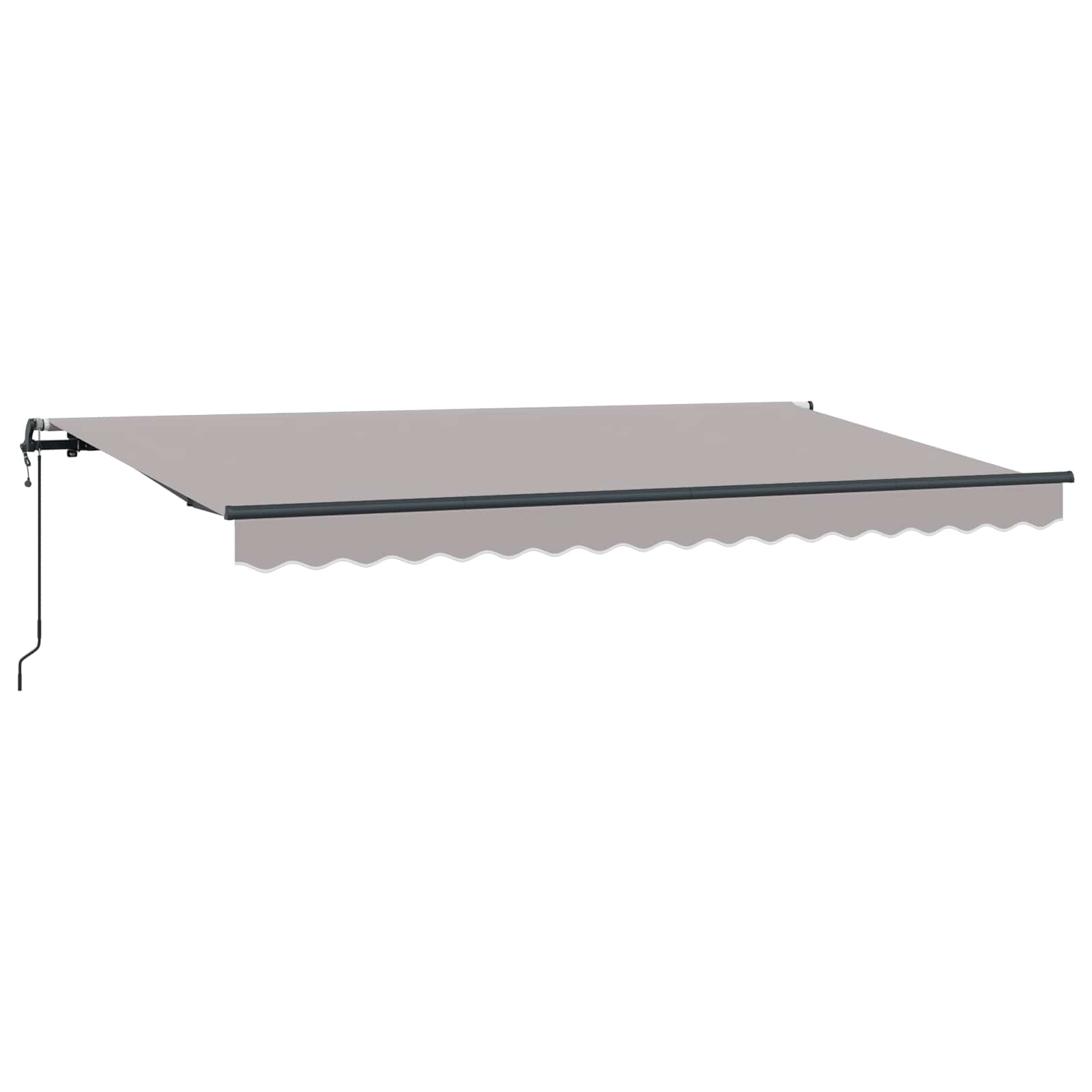 Skrovita tenda Svijetlo siva 400 x 200 cm tkanina