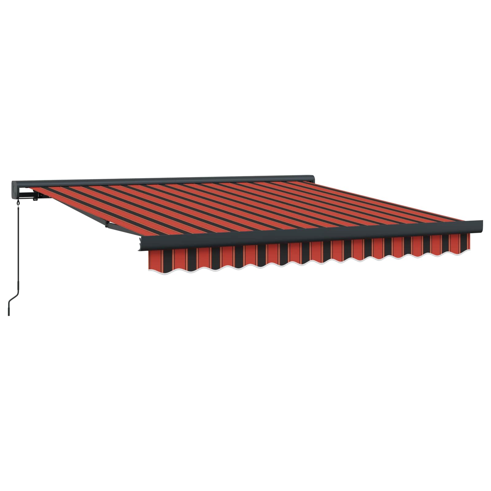 Povlačivi tende Crvena i Crna 300 x 250 cm Platno i Aluminij