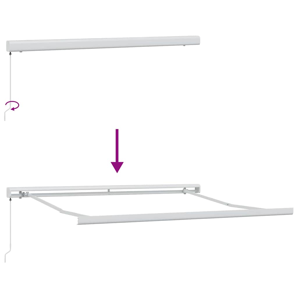 Povlačivi tende Šareni 300 x 250 cm Platno i Aluminij