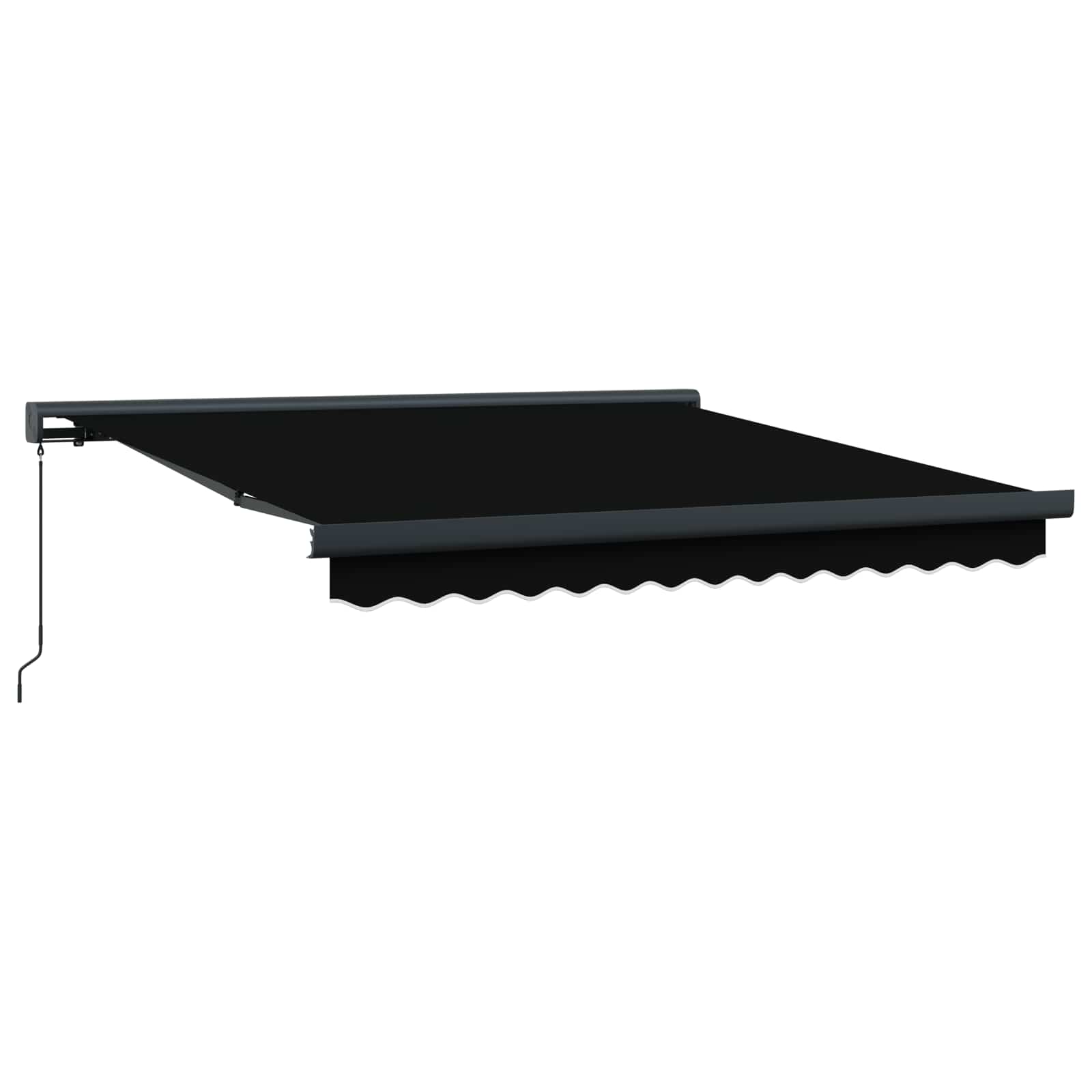 Povlačivi tende Crna 300 x 250 cm Platno i Aluminij