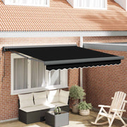 Povlačivi tende Crna 300 x 250 x 165 cm Tkanina i Metal
