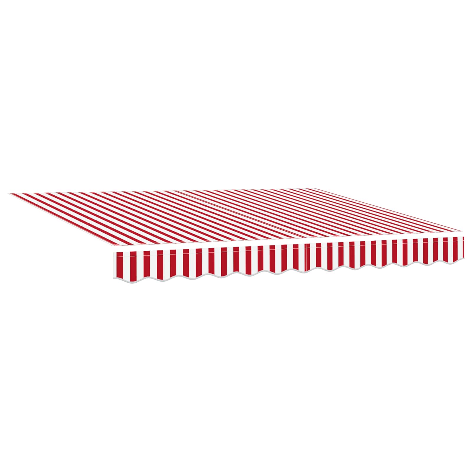 Povlačivi tende Crvena i bijela 350 x 250 cm Platno i Aluminij