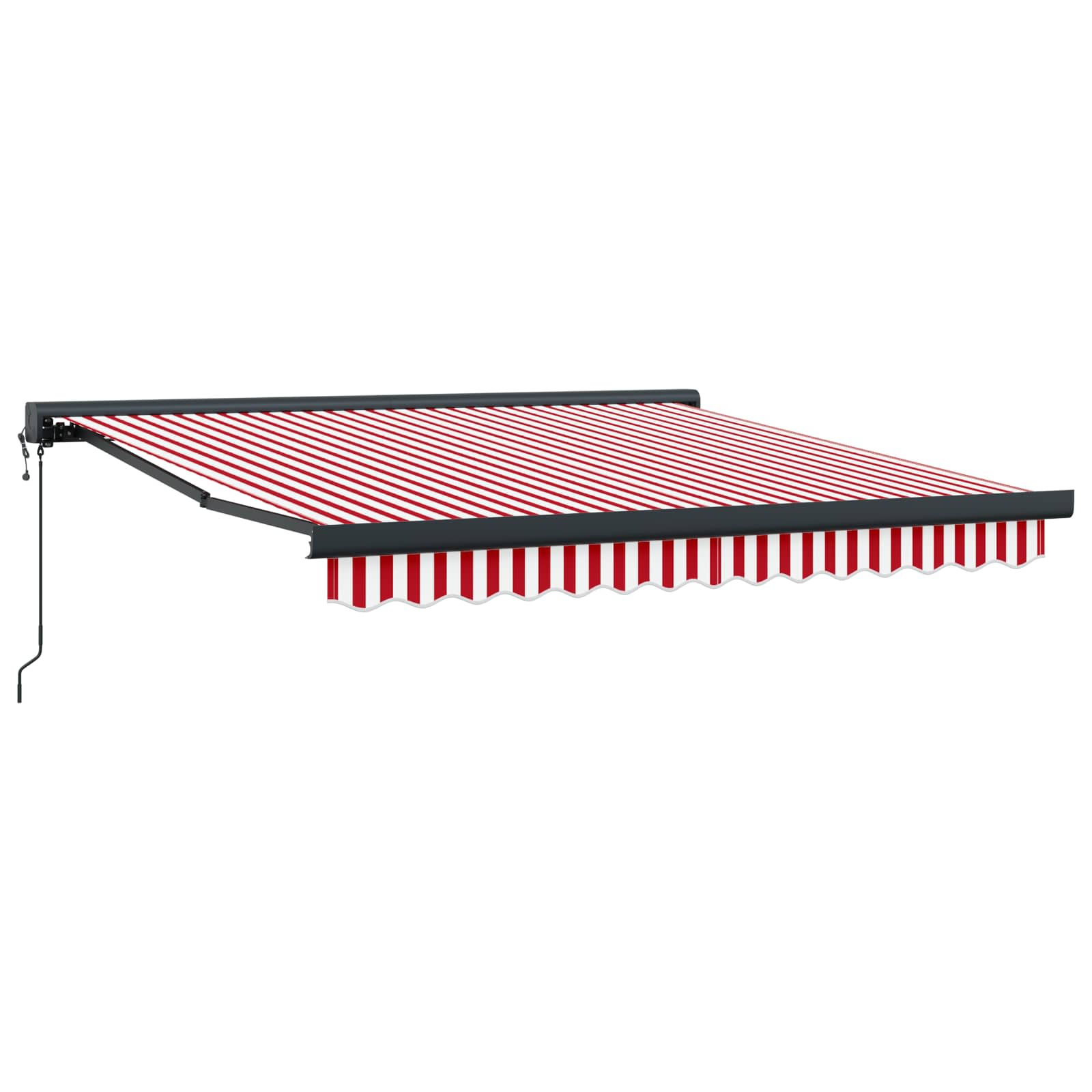 Povlačivi tende Crvena i bijela 350 x 250 x 165 cm