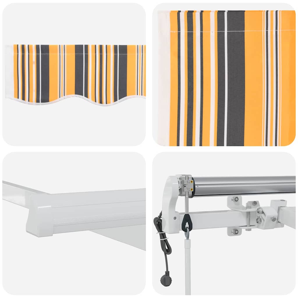 Povlačivi tende Šareni 350 x 250 cm Tkanina i Aluminij