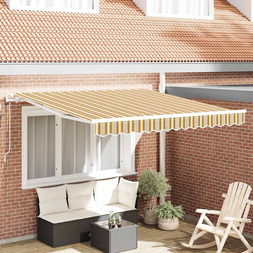 Povlačivi tende Šareni 350 x 250 cm Tkanina i Aluminij