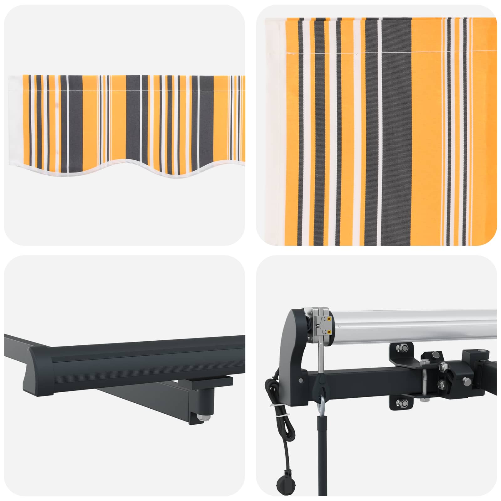 Povlačivi tende Šareni 350 x 250 cm Tkanina i Aluminij