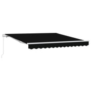 Povlačivi tende Crna 350 x 250 cm Poliester i aluminij