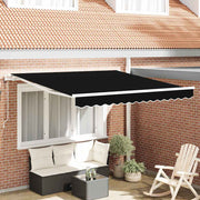Povlačivi tende Crna 350 x 250 cm Tkanina i Aluminij