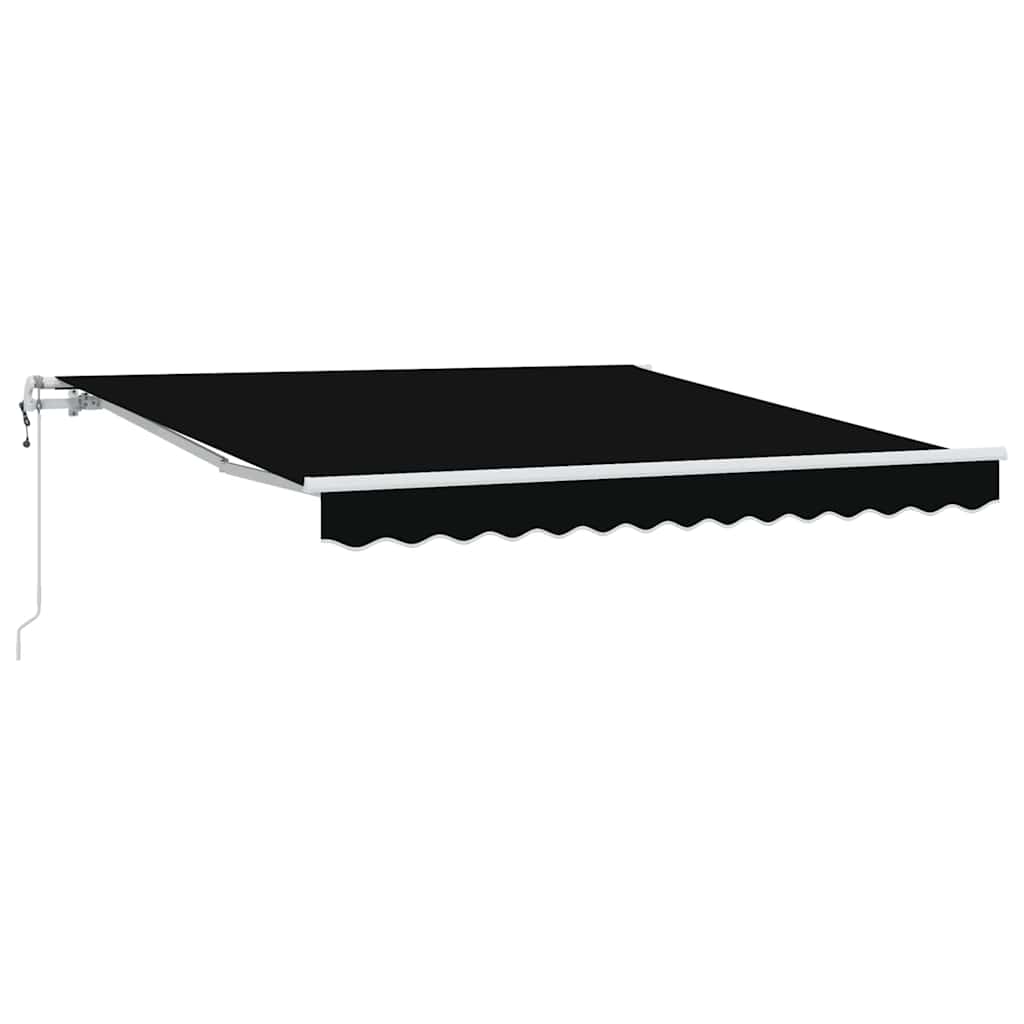 Povlačivi tende Crna 350 x 250 cm Tkanina i Aluminij