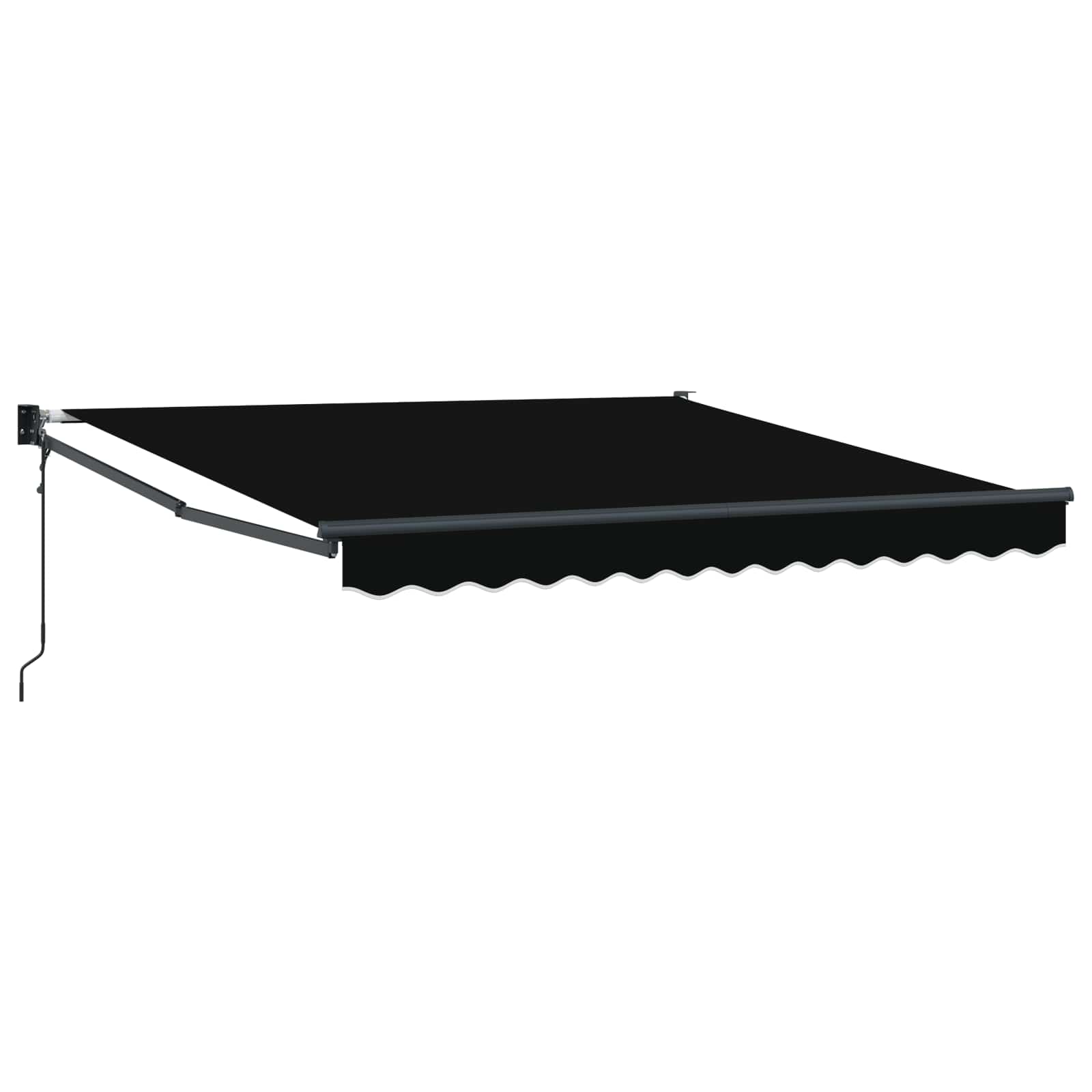 Nadstrešnica Crna 350 x 250 cm Poliester i metal