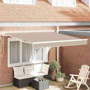 Povlačivi tende Bež 350 x 250 cm Tkanina i Aluminij
