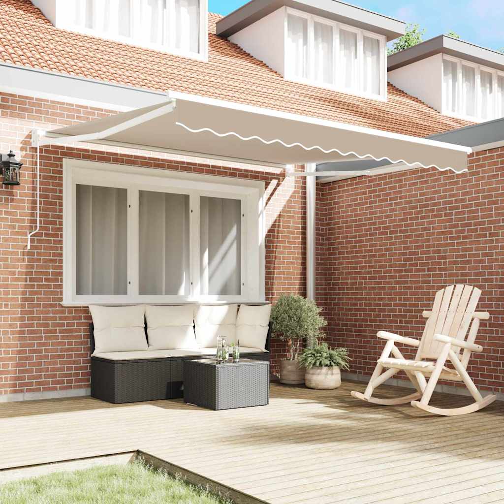 Povlačivi tende Bež 350 x 250 cm 100% Poliester i Aluminij