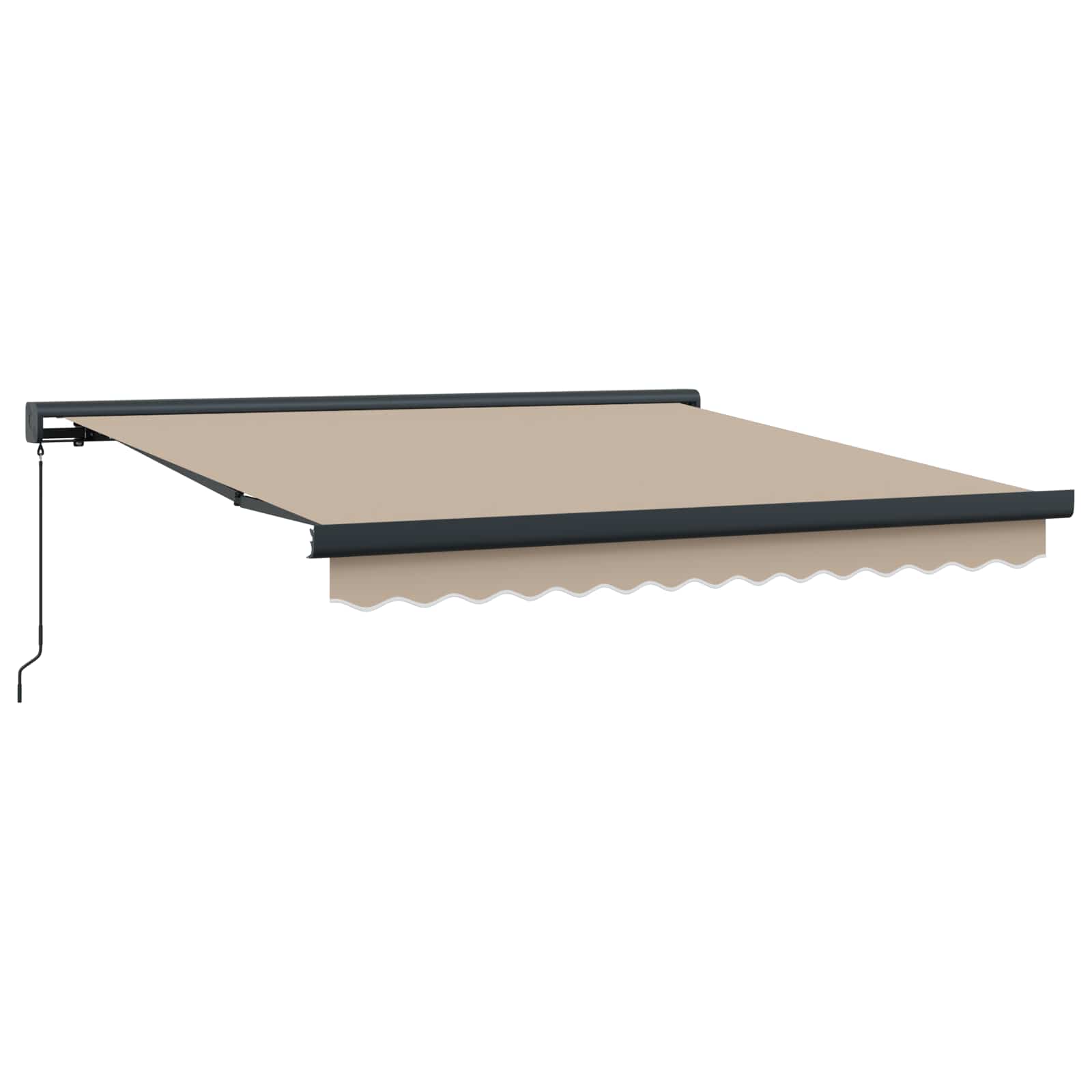 Povlačivi tende Bež 350 x 250 cm Platno i Aluminij