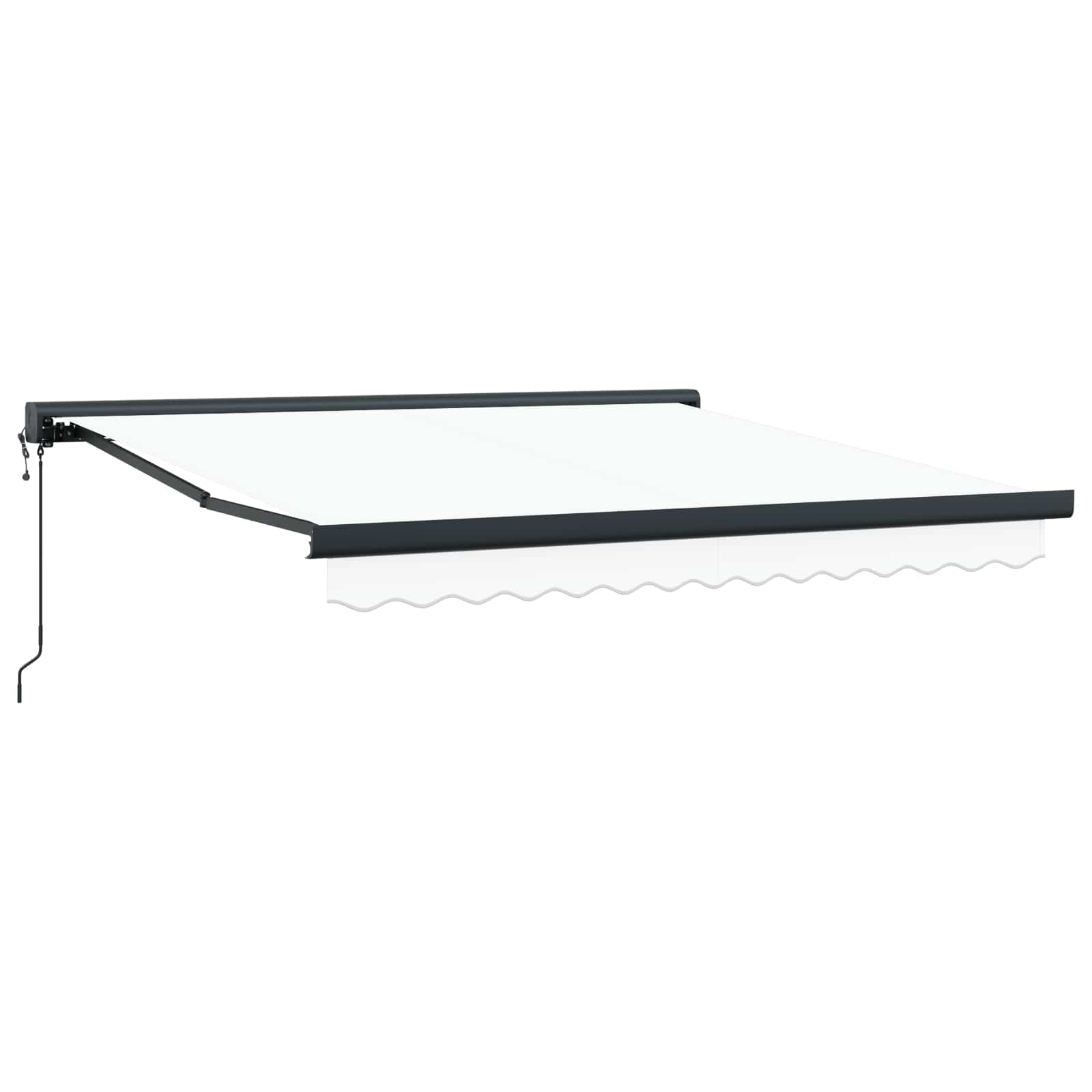 Povlačivi tende Bijela 350 x 250 x 165 cm Tkanina i Metal
