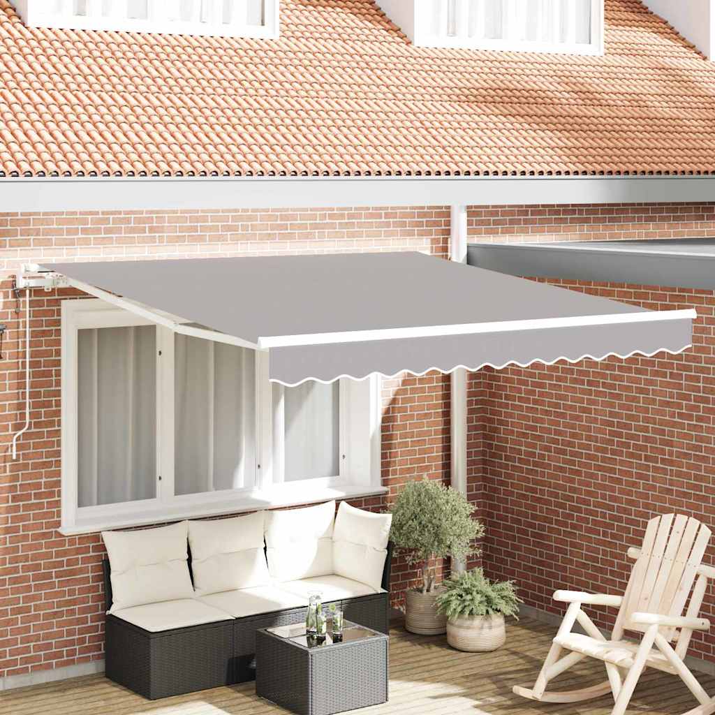 Povlačivi tende Svjetlosiva 350 x 250 cm Tkanina i Aluminij