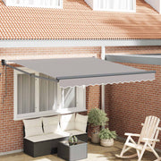 Nadstrešnica Svjetlosiva 350 x 250 cm Poliester i metal