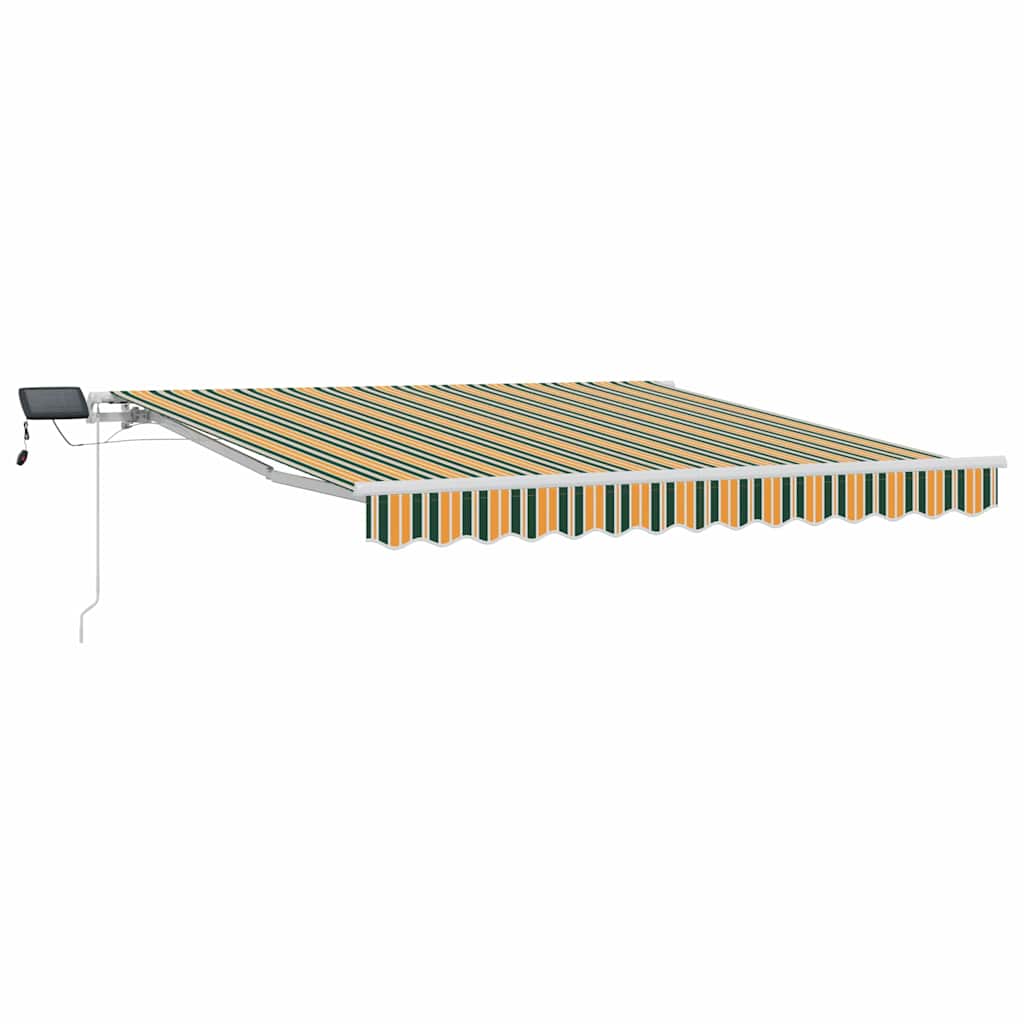 Povlačivi tende Zelena i žuta 350 x 250 cm Tkanina i Aluminij