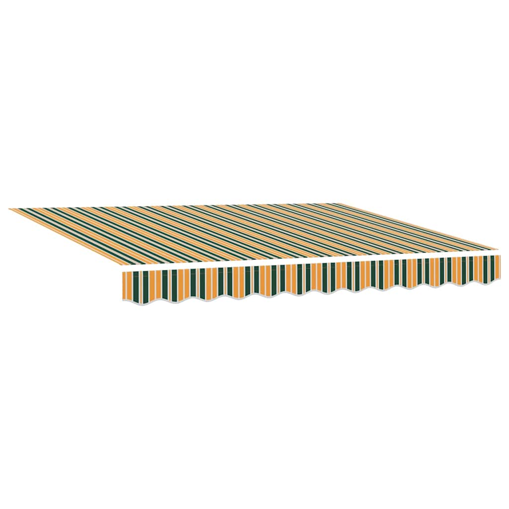 Povlačivi tende Zelena i žuta 350 x 250 cm Tkanina i Aluminij
