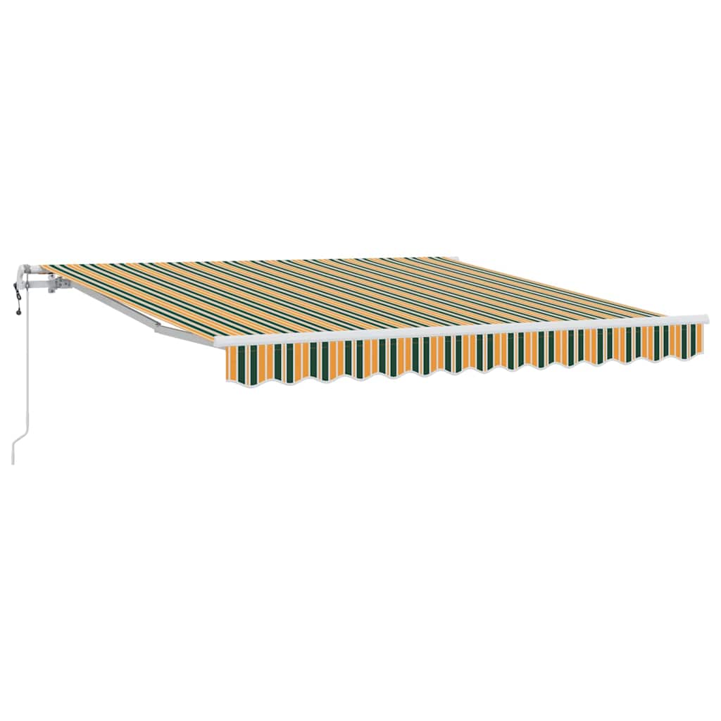 Povlačivi tende Zelena i žuta 350 x 250 cm Tkanina i Aluminij