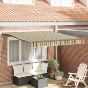 Povlačivi tende Zelena i žuta 350 x 250 cm Poliester i aluminij
