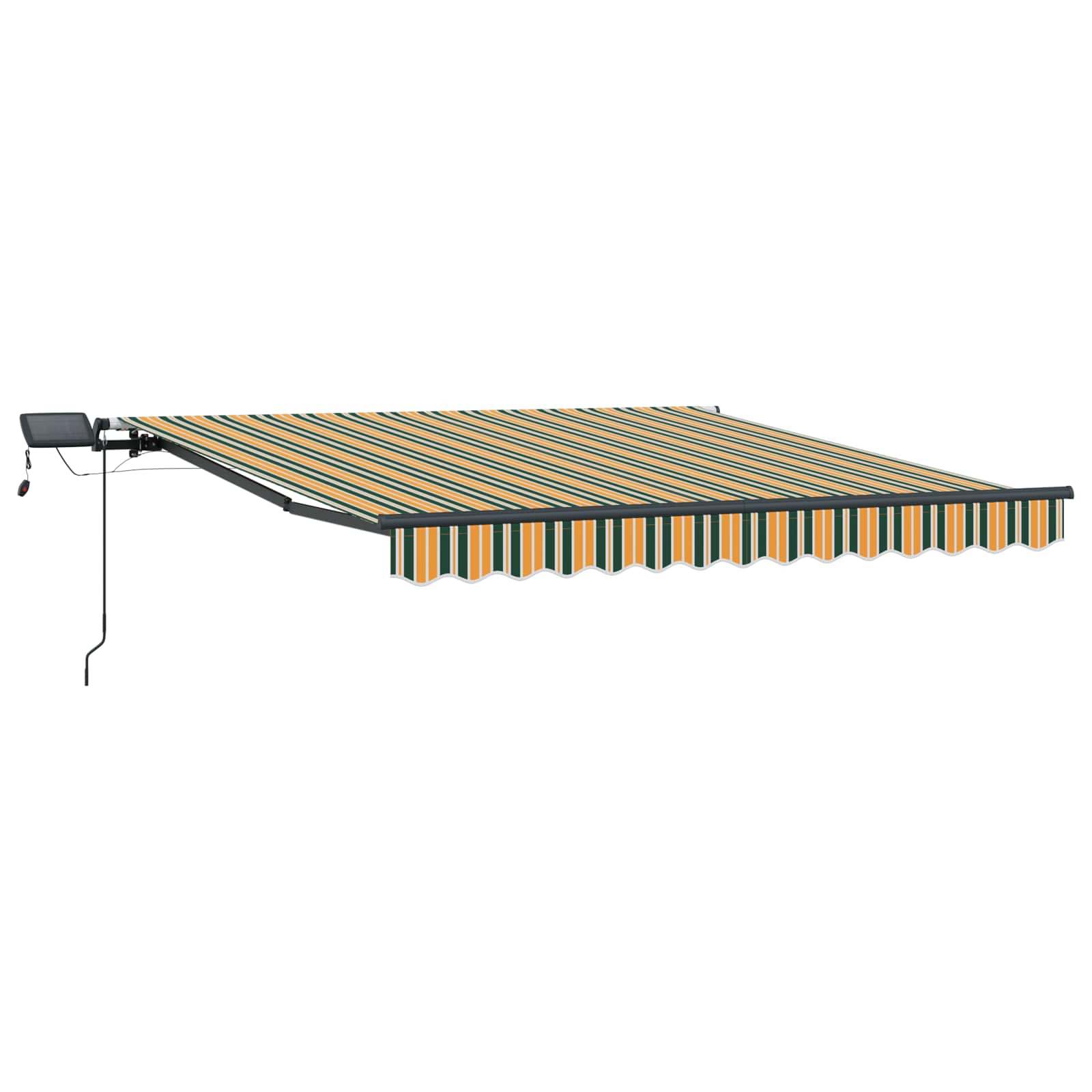 Povlačivi tende Zelena i žuta 350 x 250 cm Tkanina i Aluminij