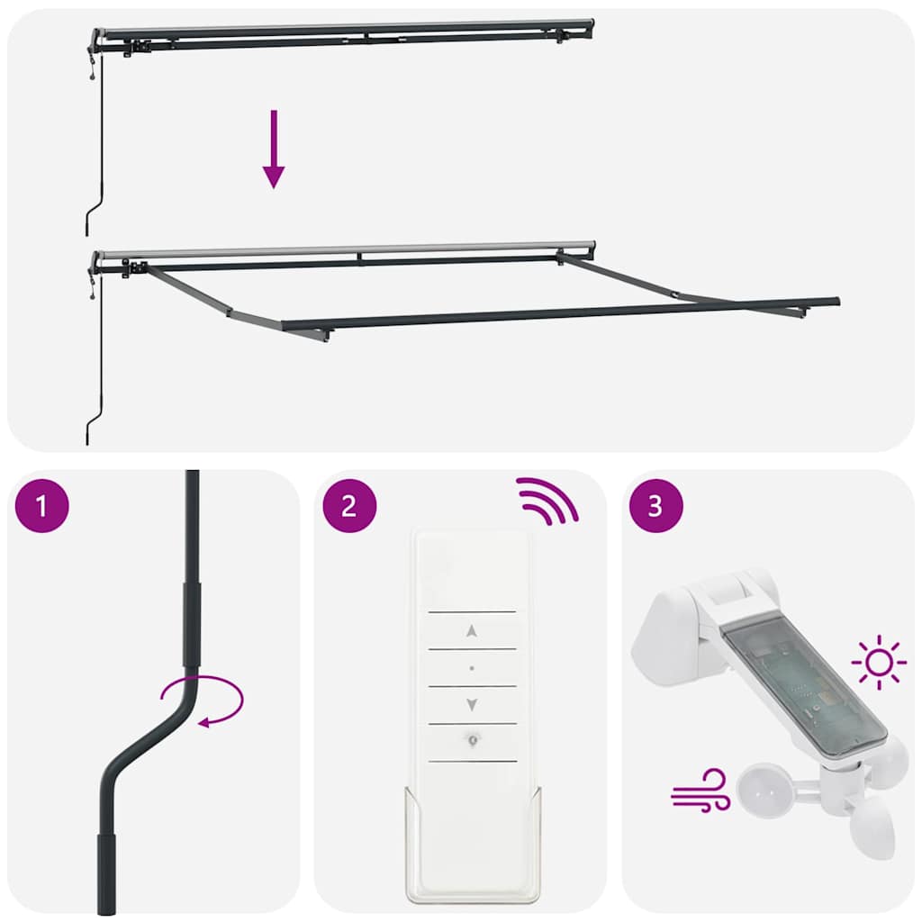 Povlačivi tende Zelena i žuta 350 x 250 cm Tkanina i Aluminij