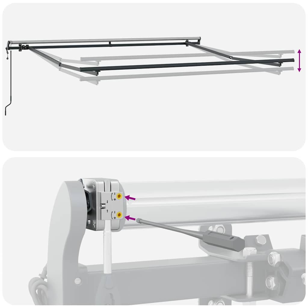 Povlačivi tende Zelena i žuta 350 x 250 cm Tkanina i Aluminij