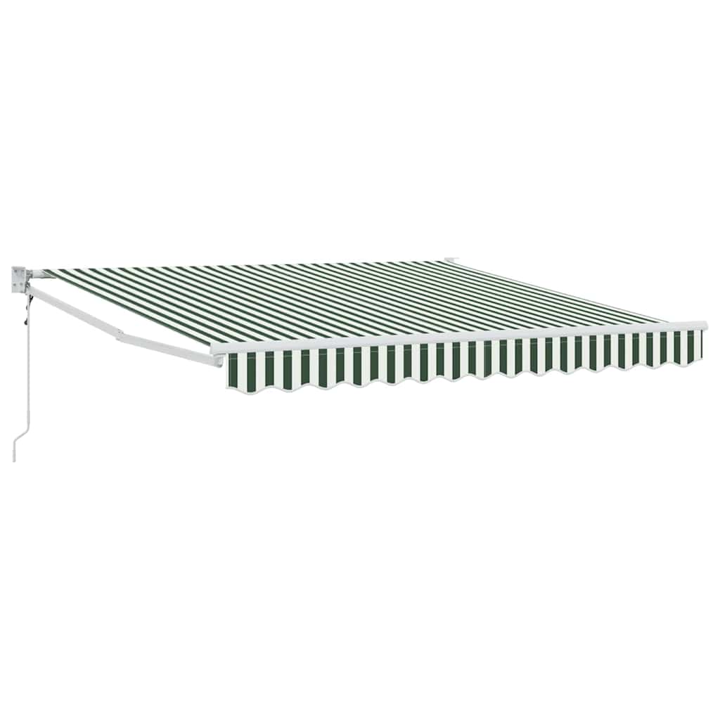 Nadstrešnica Zelena i bijela 350 x 250 cm Poliester i metal