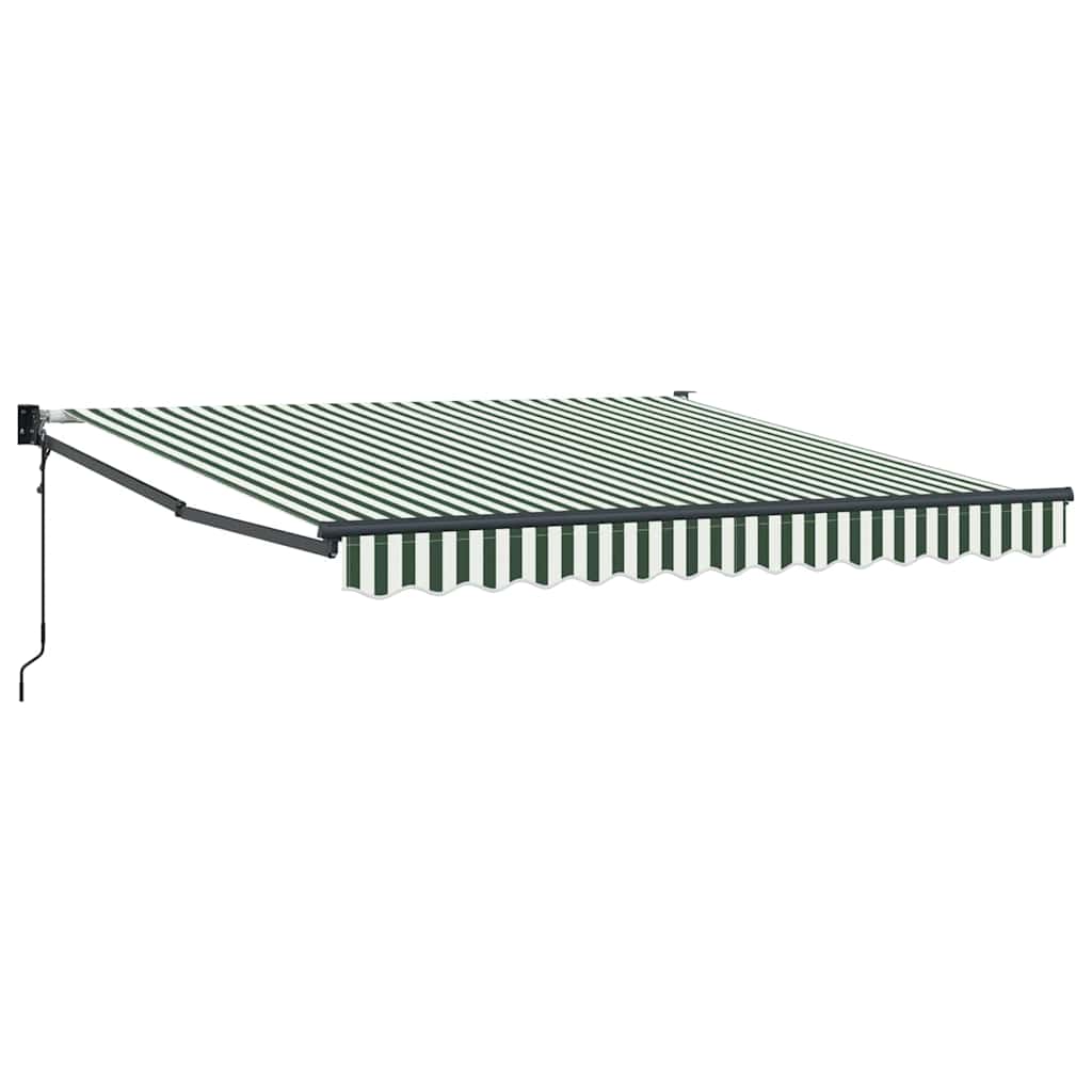 Nadstrešnica Zelena i bijela 350 x 250 cm Poliester i metal