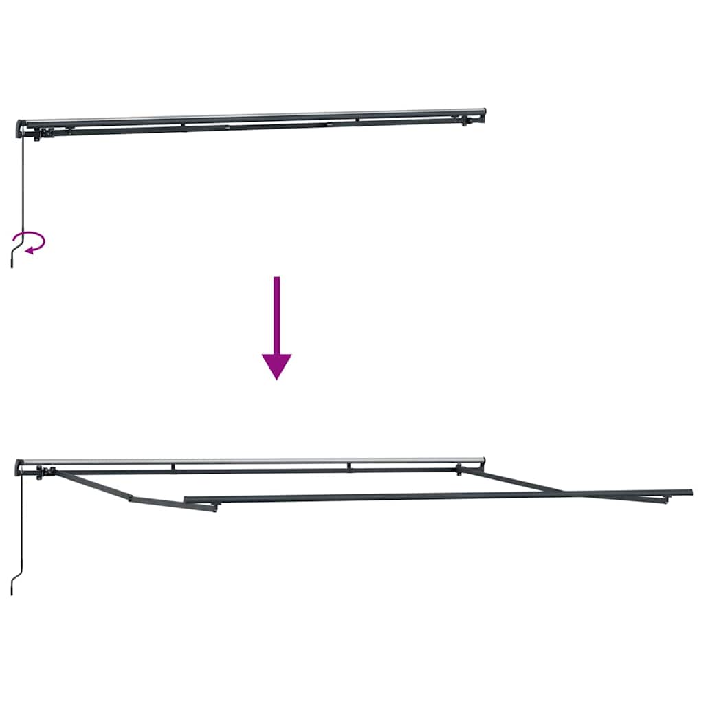Povlačivi tende Šareni 400 × 300 cm Poliester i aluminij