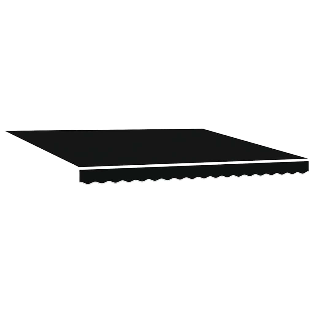 Nadstrešnica Crna 400 × 300 cm Poliester i metal