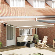 Povlačivi tende Bež 400 × 300 cm 100% Poliester i Aluminij