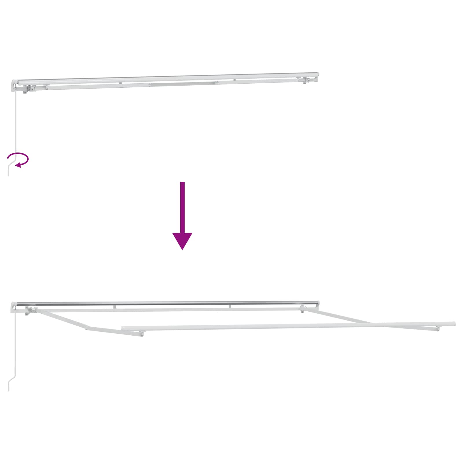 Povlačivi tende Svjetlosiva 400 × 300 cm Poliester i aluminij