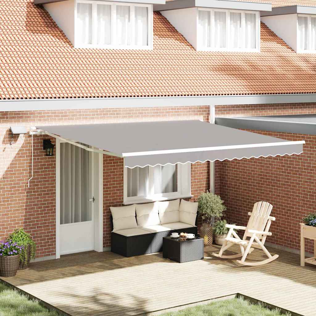 Povlačivi tende Svjetlosiva 400 × 300 cm Tkanina i Aluminij