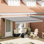 Povlačivi tende Svjetlosiva 400 × 300 cm Poliester i aluminij