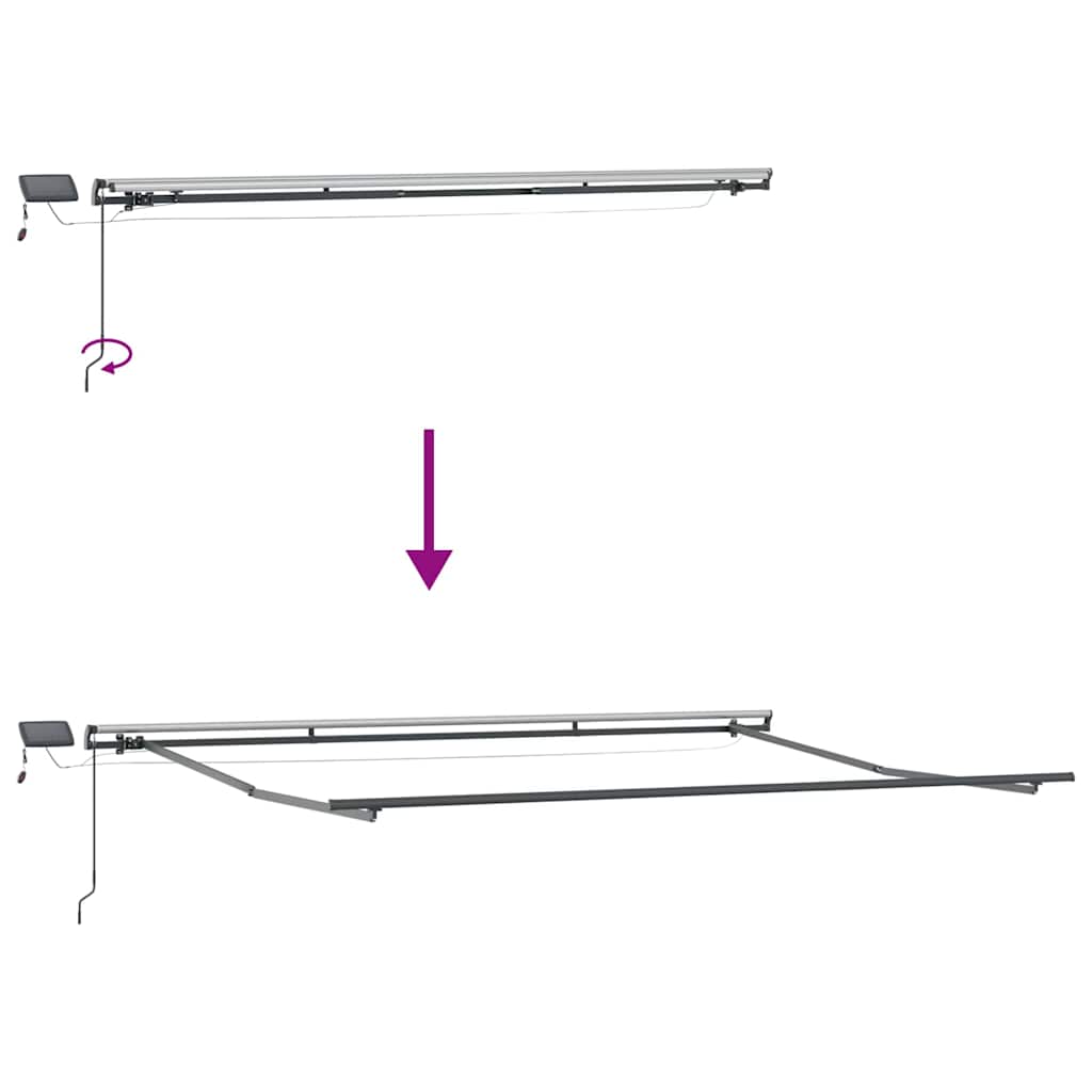 Povlačivi tende Svjetlosiva 400 × 300 cm Tkanina i Aluminij