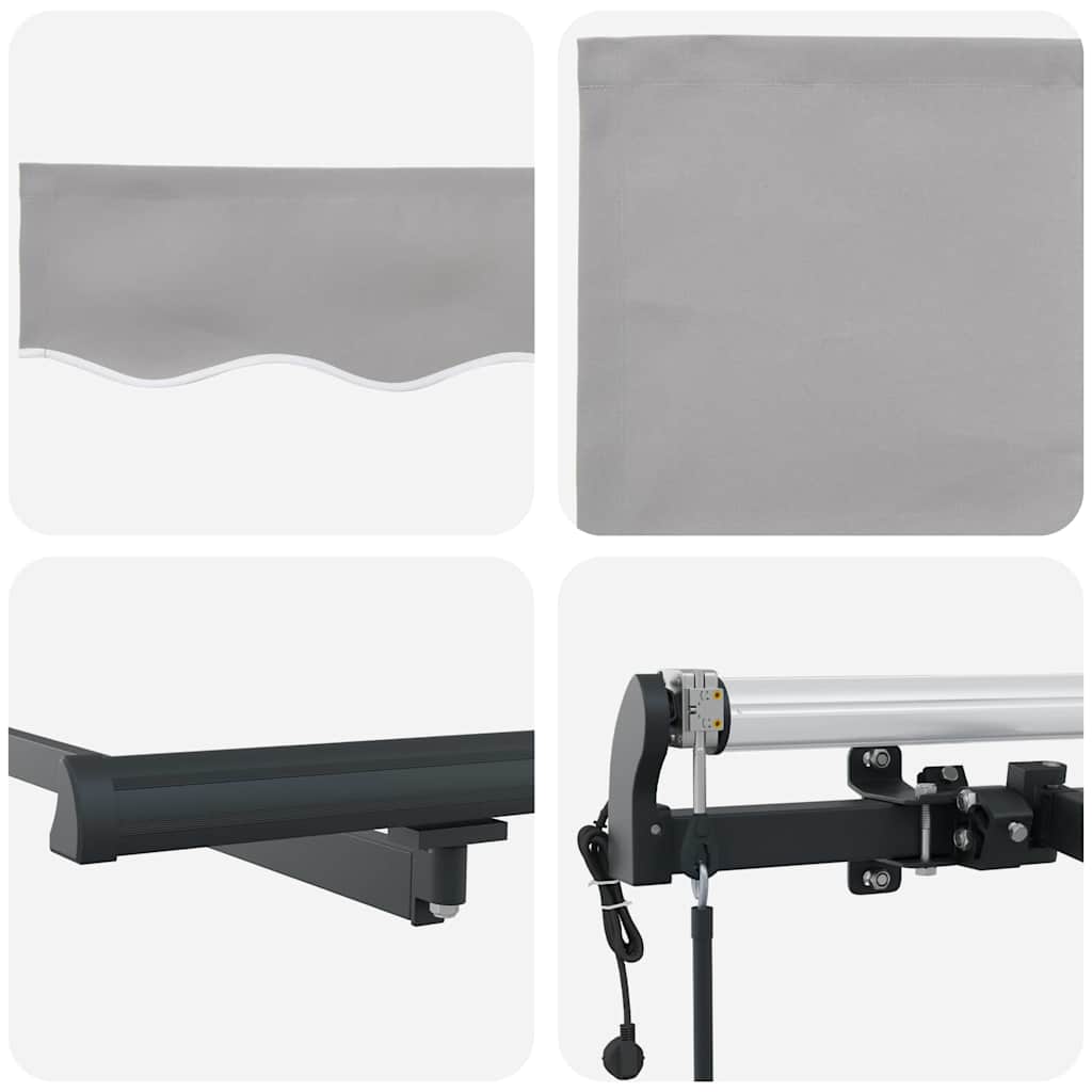 Povlačivi tende Svjetlosiva 400 × 300 cm Tkanina i Aluminij