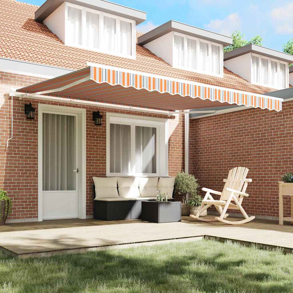 Povlačivi tende Šareni 400 × 350 cm Poliester i aluminij