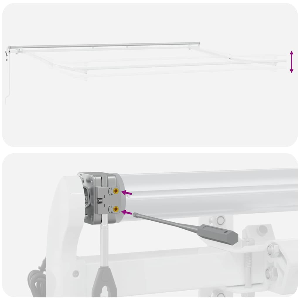 Povlačivi tende Šareni 400 × 350 cm Tkanina i Aluminij