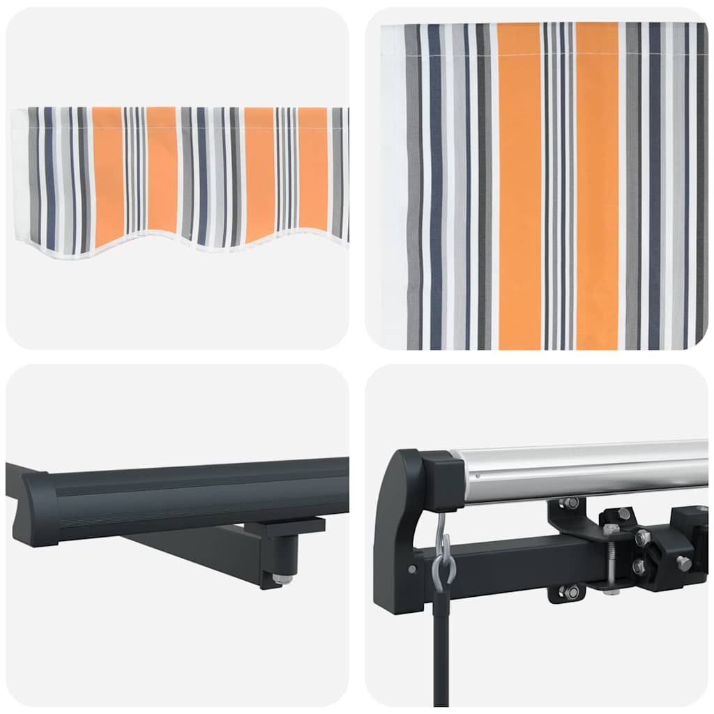Povlačivi tende Šareni 400 × 350 cm Poliester i aluminij