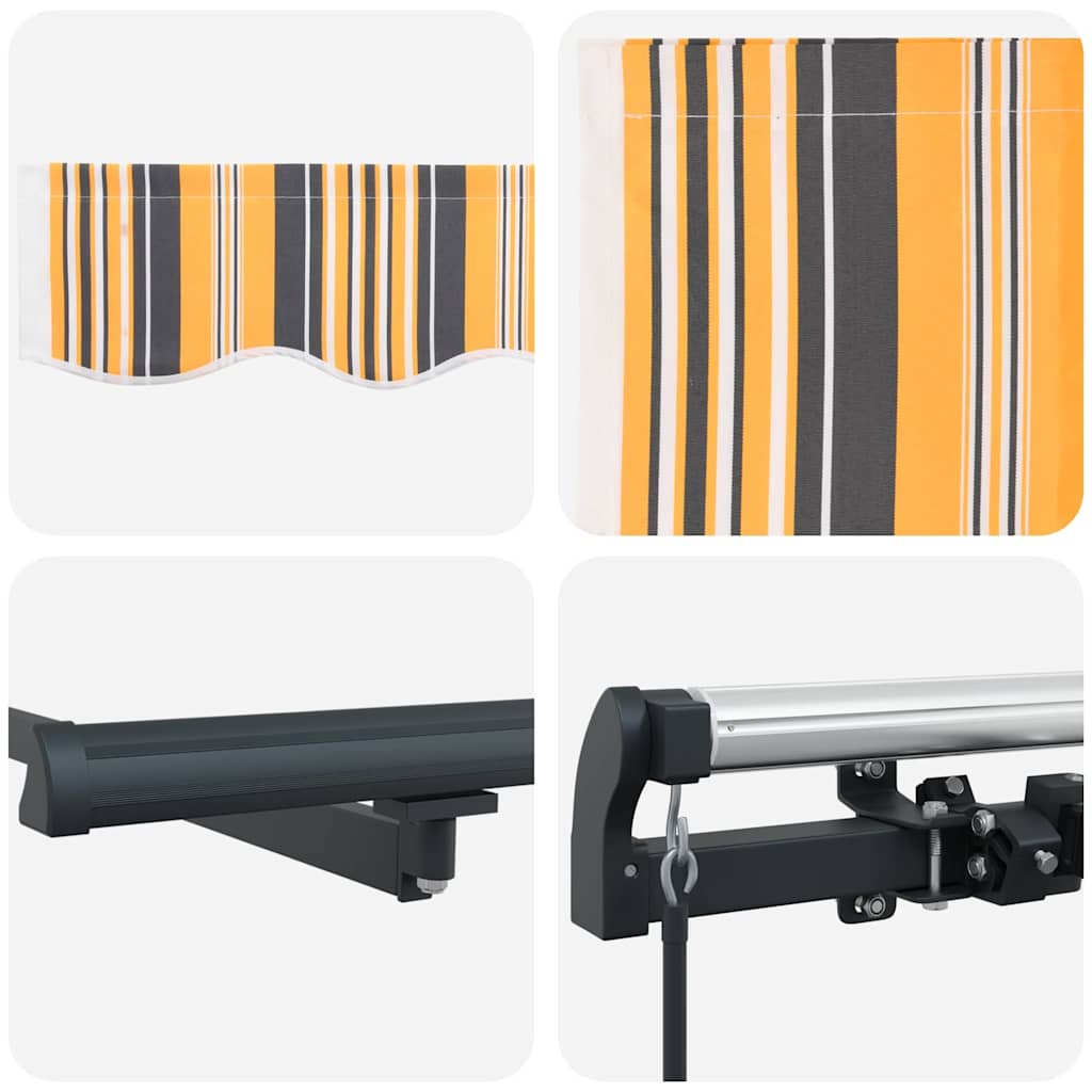 Povlačivi tende Šareni 400 × 350 cm Poliester i aluminij