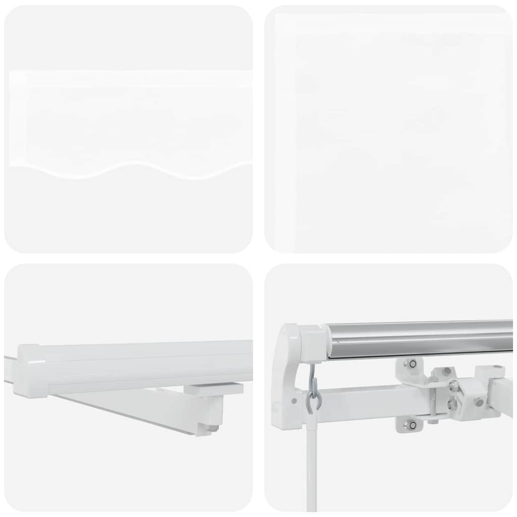Povlačivi tende Bijela 400 × 300 cm Tkanina i Aluminij