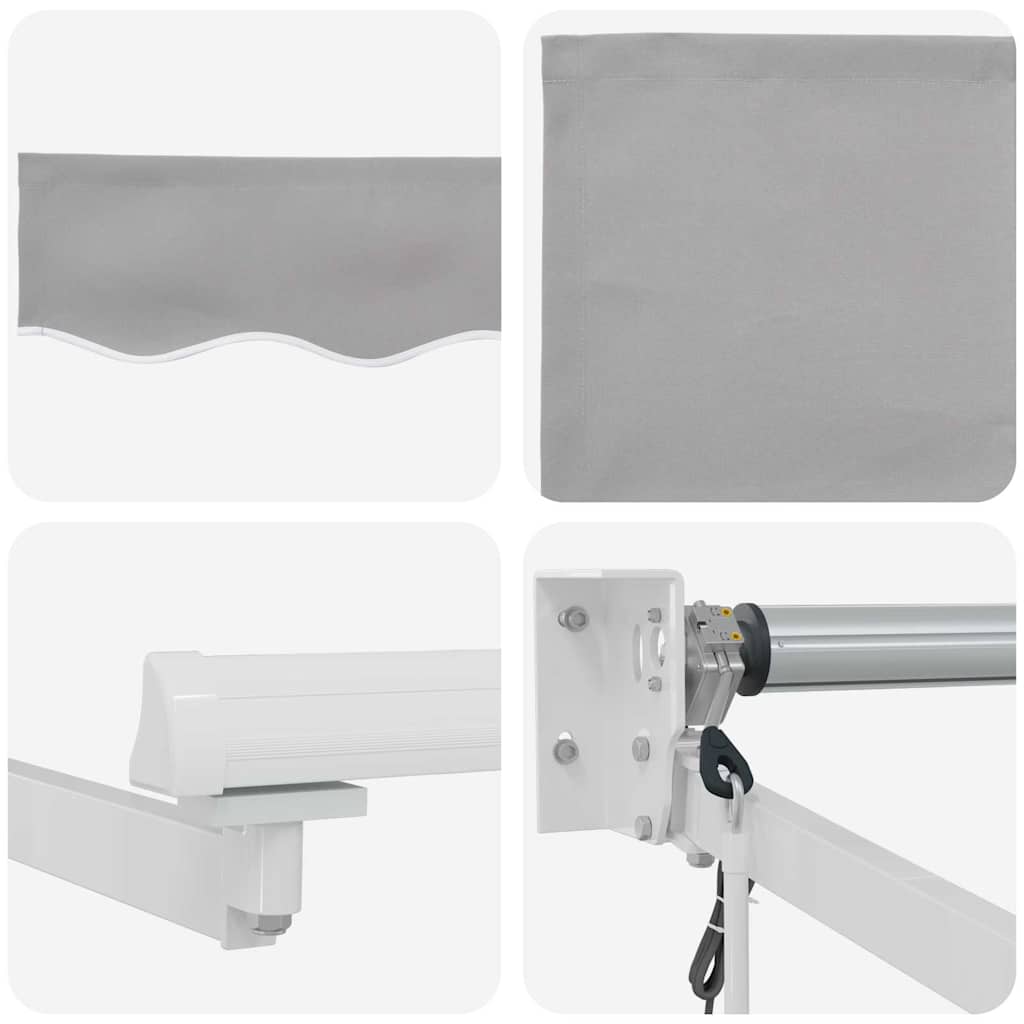 Nadstrešnica Svjetlosiva 450 x 300 x 165 cm Poliester i metal
