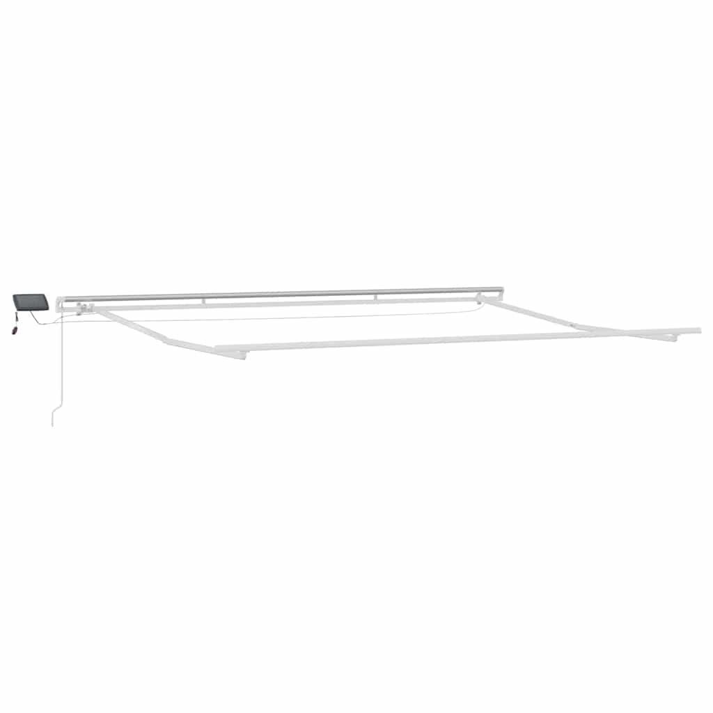 Skrovita tenda Zelena i bijela 450 × 350 cm Tkanina i čelik