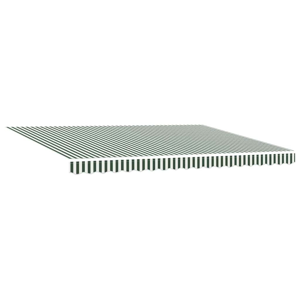 Povlačivi tende Zelena i bijela 450 × 350 cm Tkanina i Aluminij