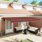 Skrovita tenda narančasta i smeđa 500 × 300 cm